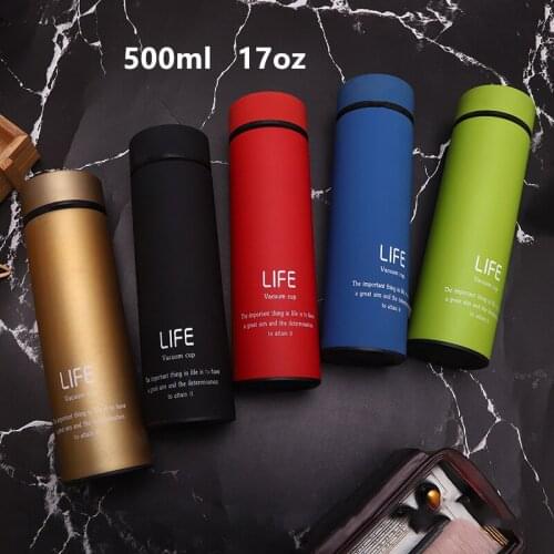 20pcs/lot 500ml Thermos Travel Mug water cup coffee tea bottle tumbler flask 18/8 stainless steel double wall insulated vacuum