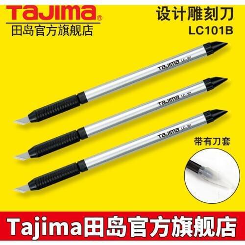 Tajima Carving Handmade Wood Carving Cutter Aluminum Alloy Utility Knife Comes With 8 Blades LC101B