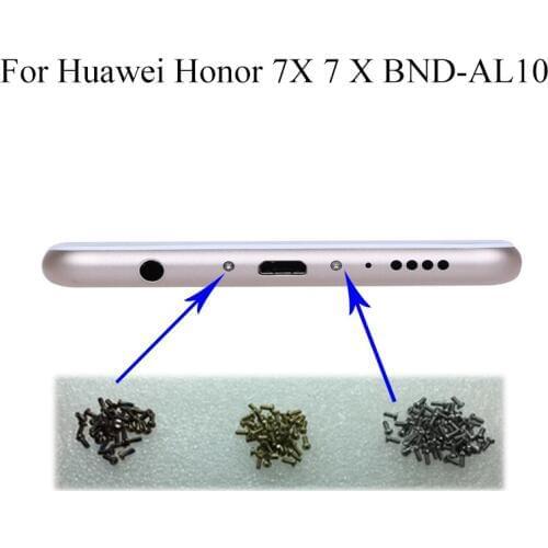 2PCS silver Honor7x Buttom Dock Screws Housing Screw nail tack For Huawei Honor 7X 7 X BND-AL10 Mobile Phones