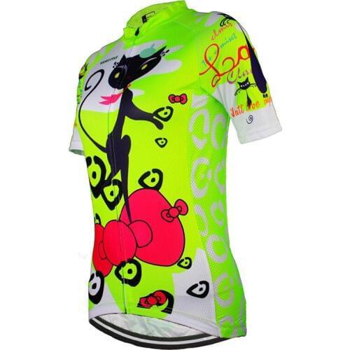 Weimostar Bike Team Cycling Jersey Tops Womens Short Sleeve Bike Jersey Shirt Wear Summer Bicycle Cycling Clothing Ropa Ciclismo