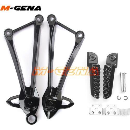 Rear footpegs Foot pegs Footrest Pedals Bracket For KAWASAKI ZX6R ZX-6R 2009-2012 09 10 11 ZX10R 08 09 10 2008 2009 2010