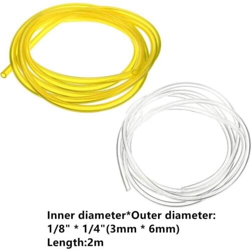 Replacement 2M 1Pcs Smooth Petrol Fuel Tube Oil Line Soft Pipeline Hose 3*6MM Gas Pipe Lawn Mower Garden Tool Parts