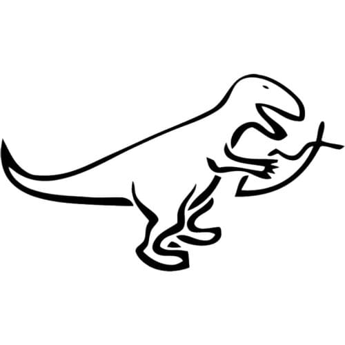 15.2*8.7CM Funny Fish Dinosaur Animal Car Stickers Creative Car Styling Accessories Decoration Black/Silver S1-0084