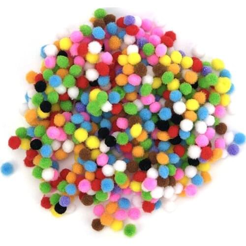 2000pcs 10mm 15 Colors Mini Pompoms Balls Fluffy Crafts Embellishments For Kids DIY Garment Accessories Handcraft