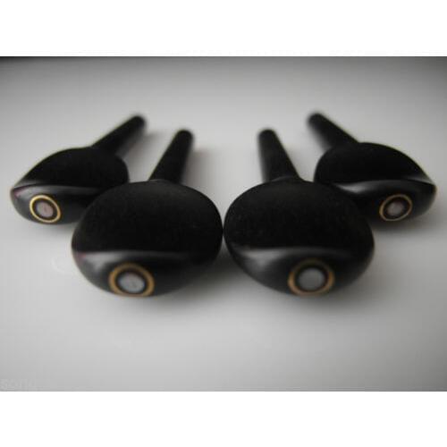 4/4cello Fittings 4pcs Natural Ebony pegs # 6988