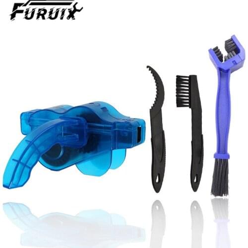 4 PCS Bicycle Chain Cleaner Kit Plastic Cycling Chain Cleaner Brush Tool Road MTB Bike Wheel Washer