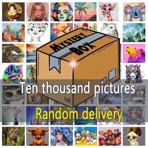5D DIY Mysterious Gift Box Diamond Painting Rhinestone Diamond Embroidery Cross Stitch Home Decoration Painting Blind Box Random