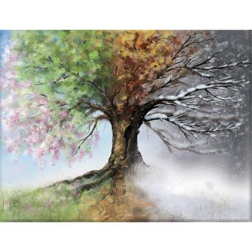 JMINE Div 5D Flower Tree artist Full Diamond Painting cross stitch kits art High Quality Plant 3D paint by diamonds