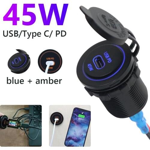 USB C Car Charger 45W USB Type C PD Fast Charger Adapter for iPhone Samsung Smartphone Laptop