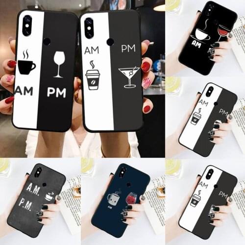 Coffee Wine Cup Phone Case For Xiaomi Redmi Note 4 4x 5 6 7 8 pro S2 PLUS 6A PRO