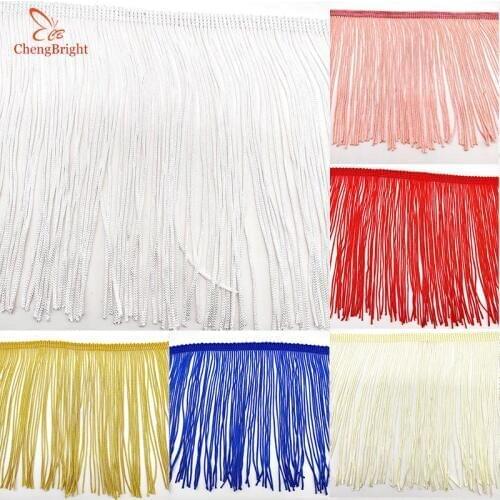 CHENGBRIGHT 10Yard 15CM Width Lace Fringe Trim Tassel Fringe Trimming For Diy Latin Dress Stage Clothes Accessories Lace Ribbon