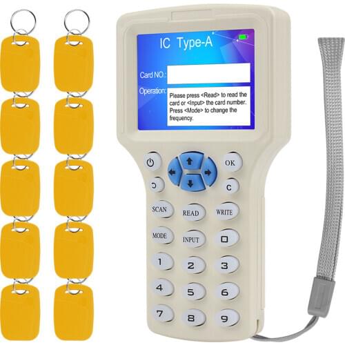 125KHz/13.56MHz RFID Duplicator Copier RFID Super Featured Smart Card Reader Encrypted Programmer USB ID IC Composite Card