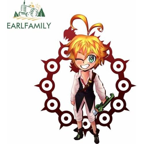 EARLFAMILY 13cm x 10.4cm For Seven Deadly Sins Repair Car Sticker Creative Decal Waterproof Personality Occlusion Scratch