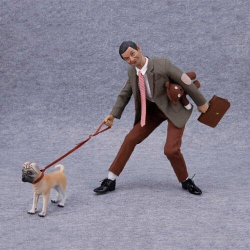 1/6 Scale Men Clothes Bean Male Full Set Figure with Dog and Packet 12" Full Set Action Figure Body Doll for Collection Gift Toy