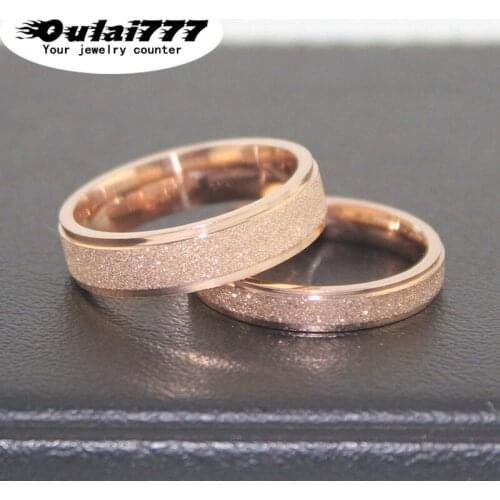 Ring stainless steel wholesale boho Couple ring womans wedding accessories ring Gypsophila Rose gold mens accessories men woman