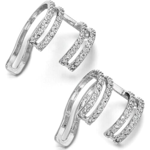 Korean fashion temperament ear bone clip micro inlaid zircon earrings female/girl wedding party simple jewelry earrings ER-439