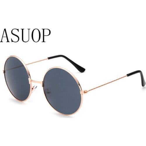 2019 new round ladies sunglasses classic retro luxury brand design fashion popular mens glasses UV400 metal driving goggles