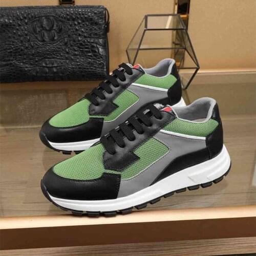 New Mixed Colors 2020 Winter Flat Sneaker Men Round Toe Lace Up Genuine Leather Brand Designer Sport Drive Run Shoes Comfortable