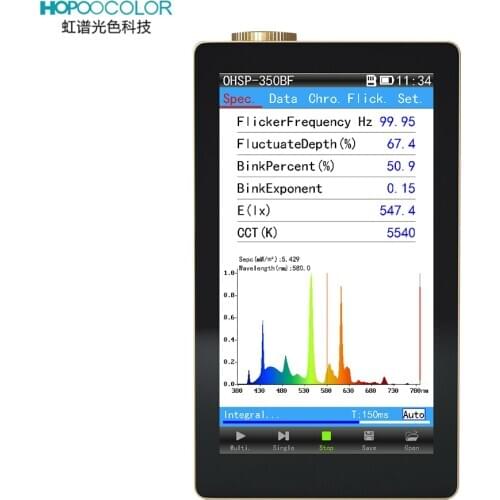 OHSP350BF 380-780nm Blue Light Tester Flicker Meter LED Spetrometer