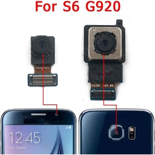 Original For Samsung Galaxy S6 G920F Front Rear View Back Camera Frontal Main Facing Camera Module Flex Replacement Spare Parts