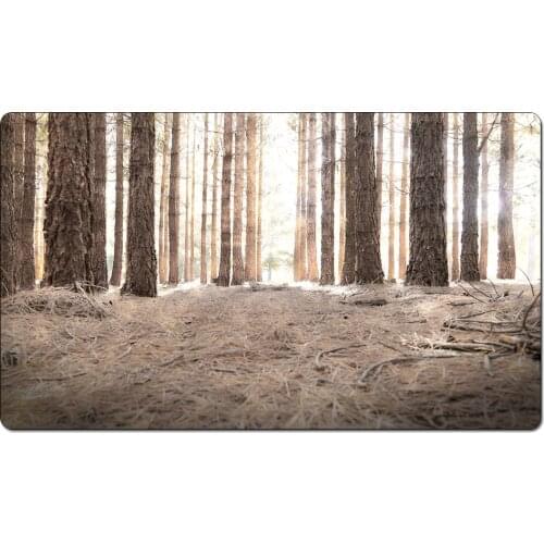 Landscape Tree Nature Forest Path Wilderness Playmat Board Games Play Mat,Custom Design Rug Table Games Pad with Free Bag