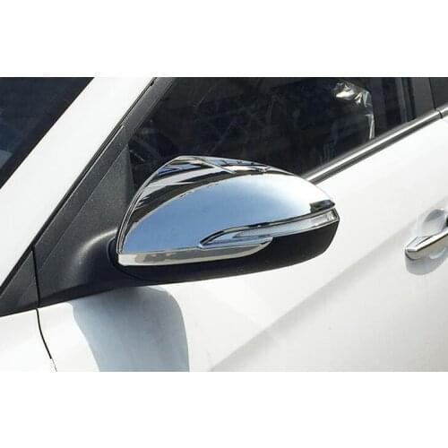 Fit For Hyundai Elantra Avante 2016 2017 Chrome Door Side Rear View Mirror Cover Trim Cap Overlay Garnish Molding 2PCS