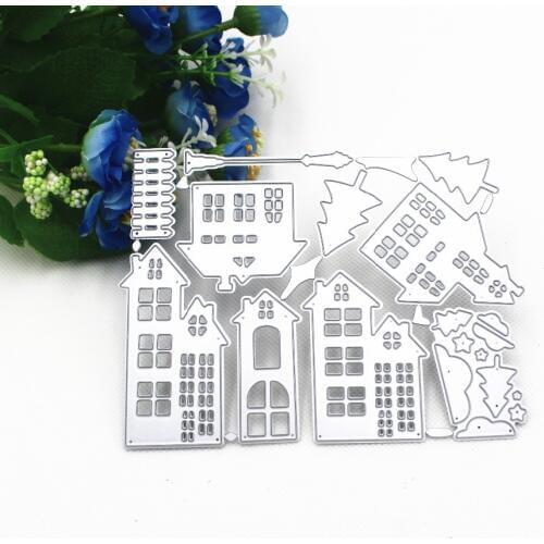 Cutting dies Christmas house Scrapbooking Dies Metal Craft Die Cut Stamps Embossing New 2019 Card Making Decor mallen en stansen