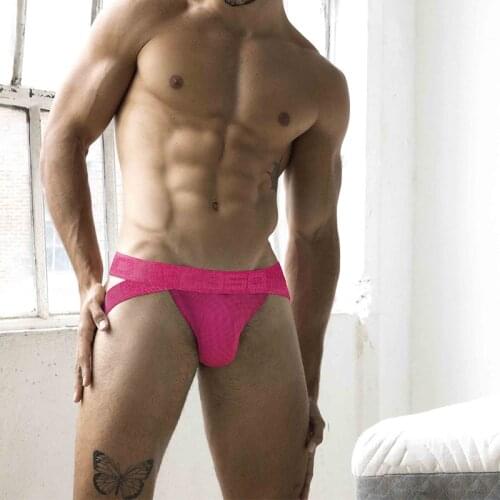 New Arrival Men Underwear Sexy Gay Jockstrap Modal Breathable Underpants Homme Sissy String Man Thong Panties U Pouch Cuecas