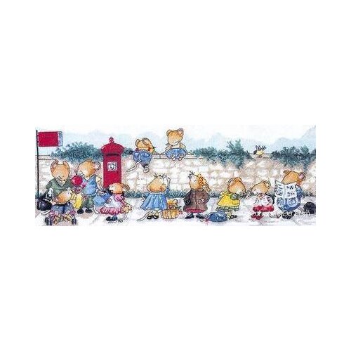 TT T vT229 cartoon [bus stop mouse embroidered cat cross stitch embroidery kits Lovely Hot Sell Counted Cross Stitch Kit