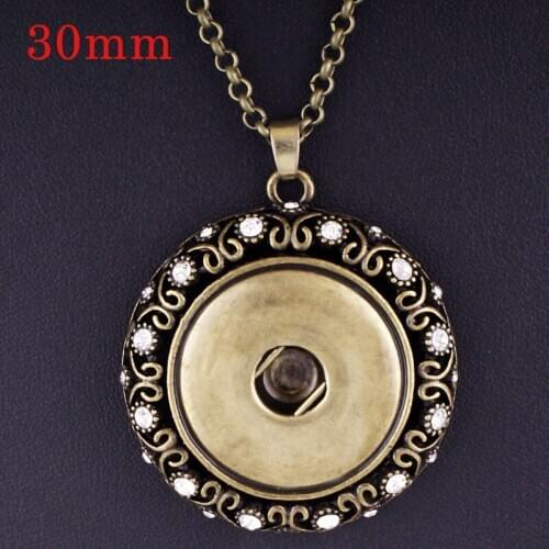 Vintage bronze Snap Necklace fit 30mm snap button DE101