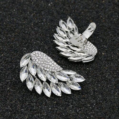 Shoe Clip Silver Wings Removable DIY Buckle Women High Heels Wedding Decoration Charm Accessories Fashion Shoe Clips