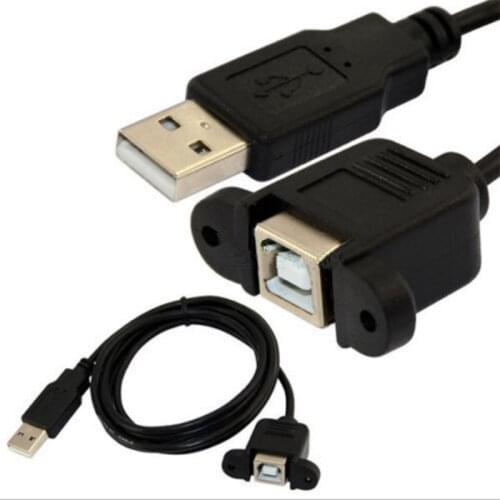 1pc USB 2.0A Public USB B Female Cable with Ear, Panel Cable 1.5m
