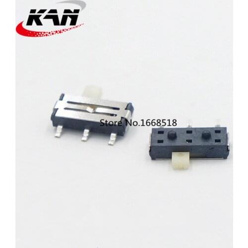 100PCS MSKT-12C03 MINI slide switch 1P2T SPDT 3 pin SMD SMT micro slide switches side with groove MSK-12C03