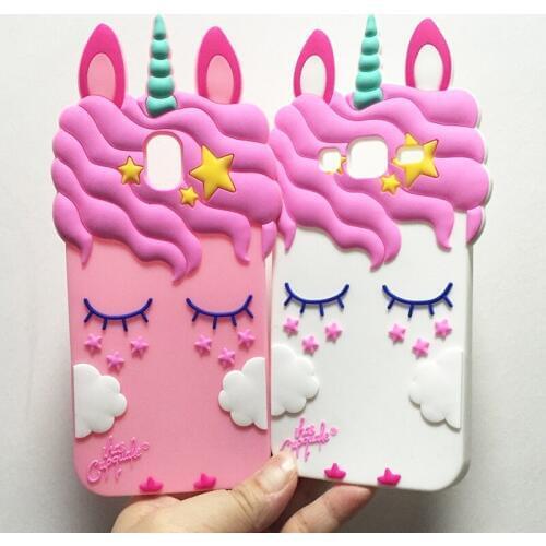 3D Cute Unicorn Case For Samsung Galaxy J3 J5 J7 2017 Pro Soft Silicone Cell Phone Cover Cases For Samsung J2 Prime J5 J7 2016