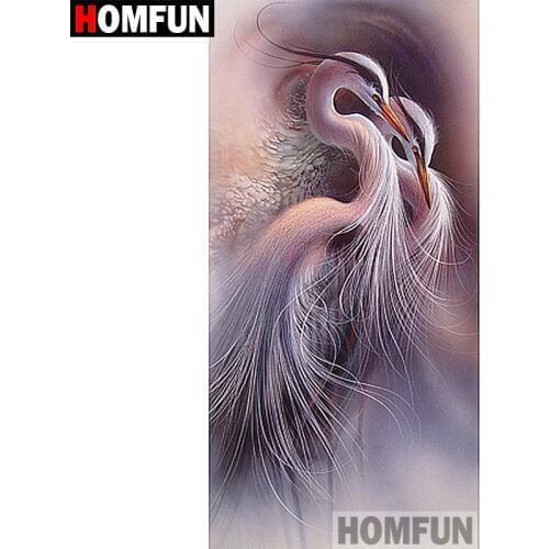 HOMFUN Full Square/Round Drill 5D DIY Diamond Painting "Animal bird" 3D Embroidery Cross Stitch 5D Home Decor Gift A08063