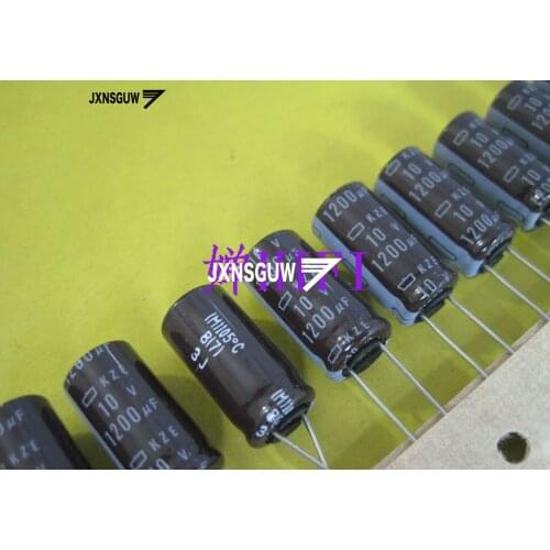 20PCS NIPPON KZE 10V1200UF 10X20MM NCC Aluminum electrolytic capacitor 1200UF/10V CHEMI-CON 105 degrees 1200uF 10V