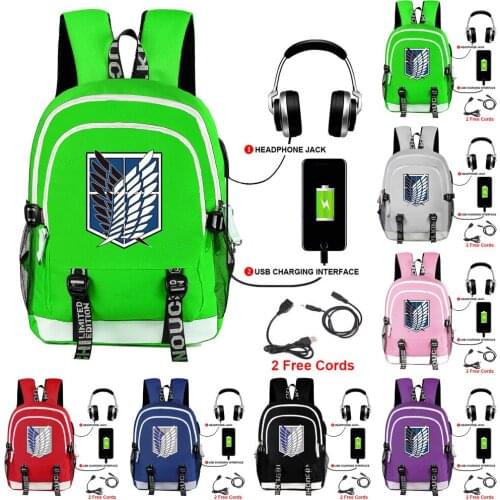 Anime Attack On Titan Backpack Boys Girls School Backpacks Men Women New Pattern Laptop Bags Students Book Rucksack
