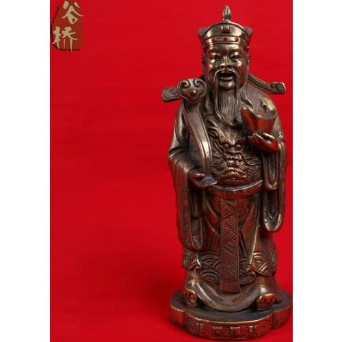 Bronze sculpture, the god of wealth crafts decoration mammographies like copper mammographies guan gong bronze sculpture