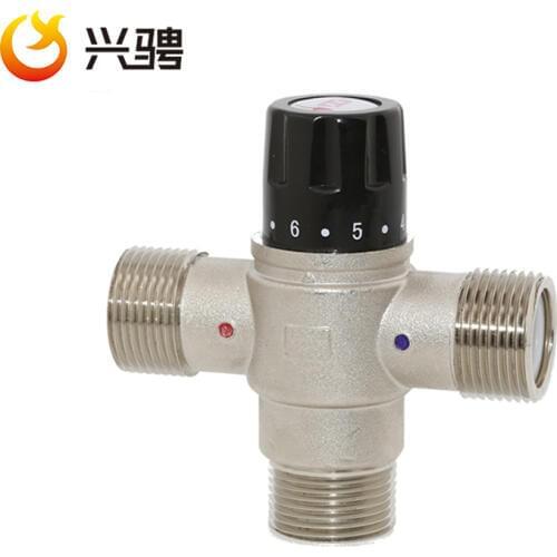 BSP Brass 1" DN25 Solar Heater Thermostatic valve Automatic Anti Scald thermostatic Mixing Valve