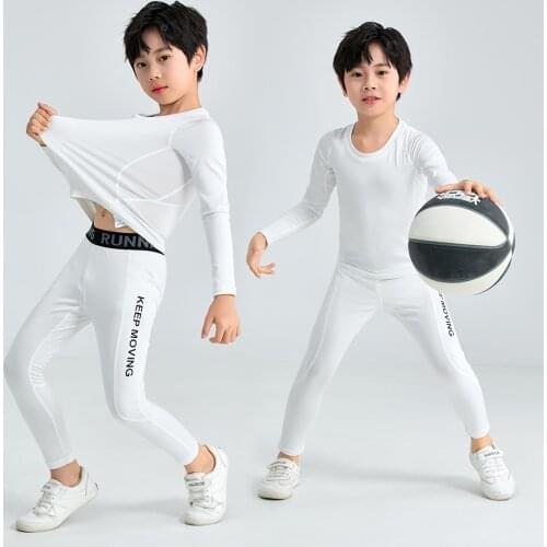 Childrens Sportswear Set for Basketball, Football, Running, Compression Tracksuit for Children, Baseball, Boys Sports Suit
