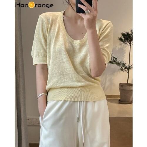 Hanorange Women's Knitted T-shirts