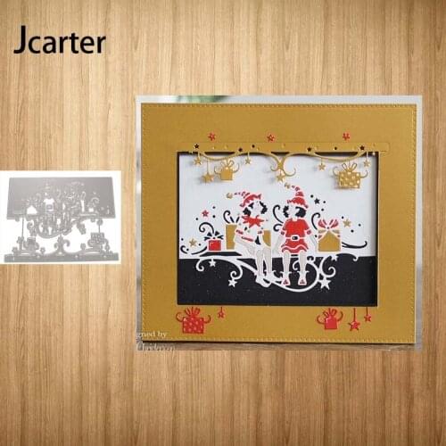 Metal Cutting Dies Christmas People Pendant Gift Box Craft Handmade Knife Mould Blade Punch Stencils Dies Cut Scrapbooking Model