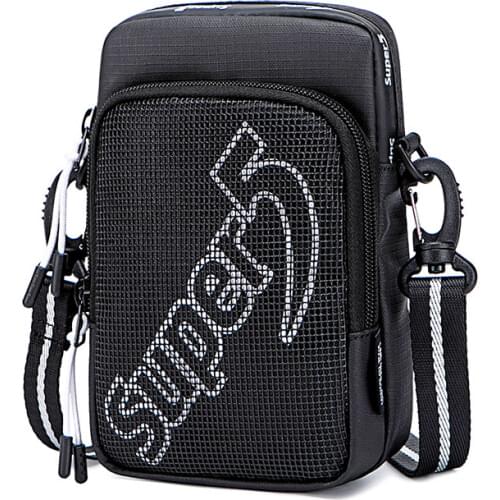 2021 New Shoulder Bag Mens Light Fashion Messenger Bags Male Mini Small Bag Men Satchel Mobile Phone Pouch for Man Black Bolsos