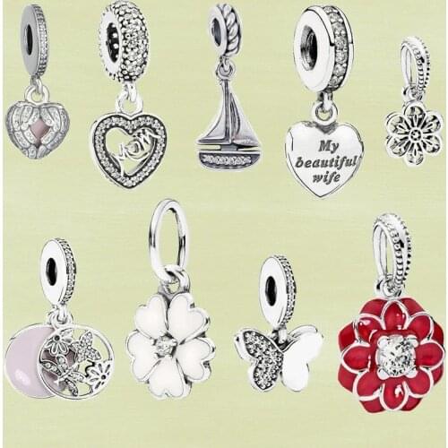 2021 New High-quality Fashionable 925 Sterling Silver Fashionable Shiny Pendant, Create a Charm Pendant, Bring a Good Time, DIY