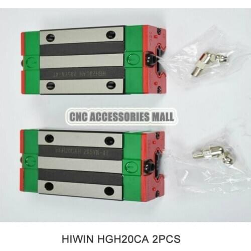 Original 2pcs/lot HIWIN Linear rail carriage HGH20CA match with HGR20 Guideway