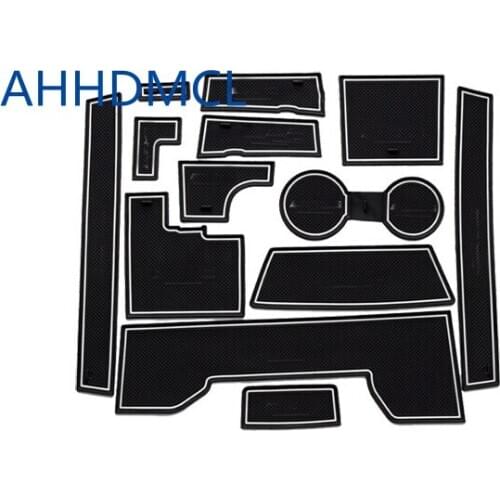 Car Door Groove Mat Gate Slot Cup Armrest Storage Pad Mat For GLK200 GLK260 GLK300 2013 2014 2015