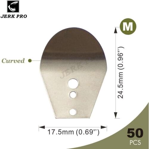 JERK PRO 50PCS Size M Shaker Blades Making Bladed Swim Jigs Fishing Lures Accessories Parts Tackle Craft