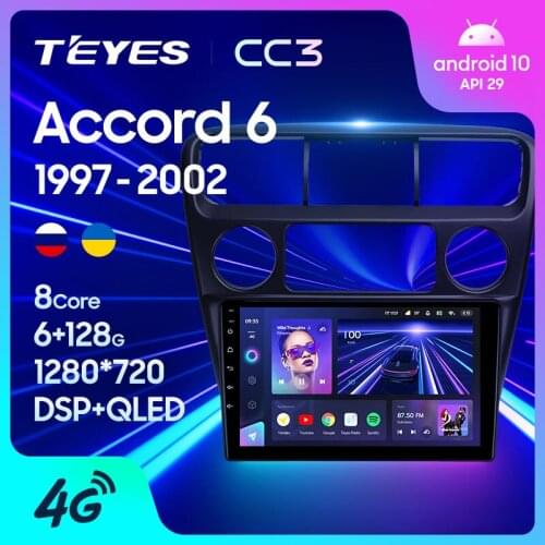 TEYES CC3 For Honda Accord 6 1997 - 2002 Car Radio Multimedia Video Player Navigation stereo GPS Android 10 No 2din 2 din dvd
