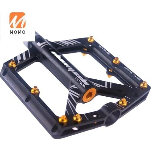 8Bearings Wide Non-slip Aviation Aluminum Alloy Ultra-thin MTB Pedal With Shackles Bicycle Pedal