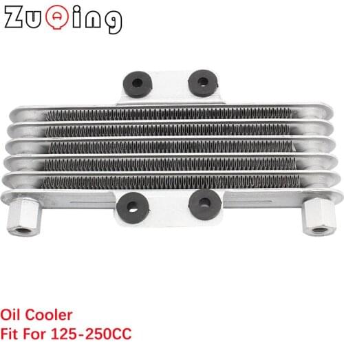 Motorcycle Engine Universal Oil Cooler 5 Row Cooling Radiator Replacement Fit for 125-250CC most motorcycles